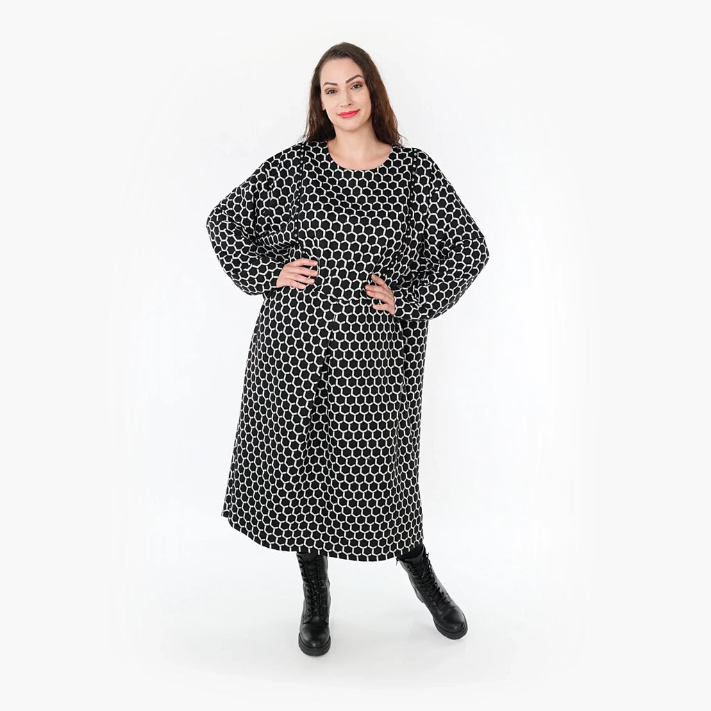 AKH Fashion Kleid 6984 Velora, Schwarz/Weiß