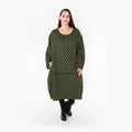 AKH Fashion Kleid 6859 Velora, Schwarz/Lime