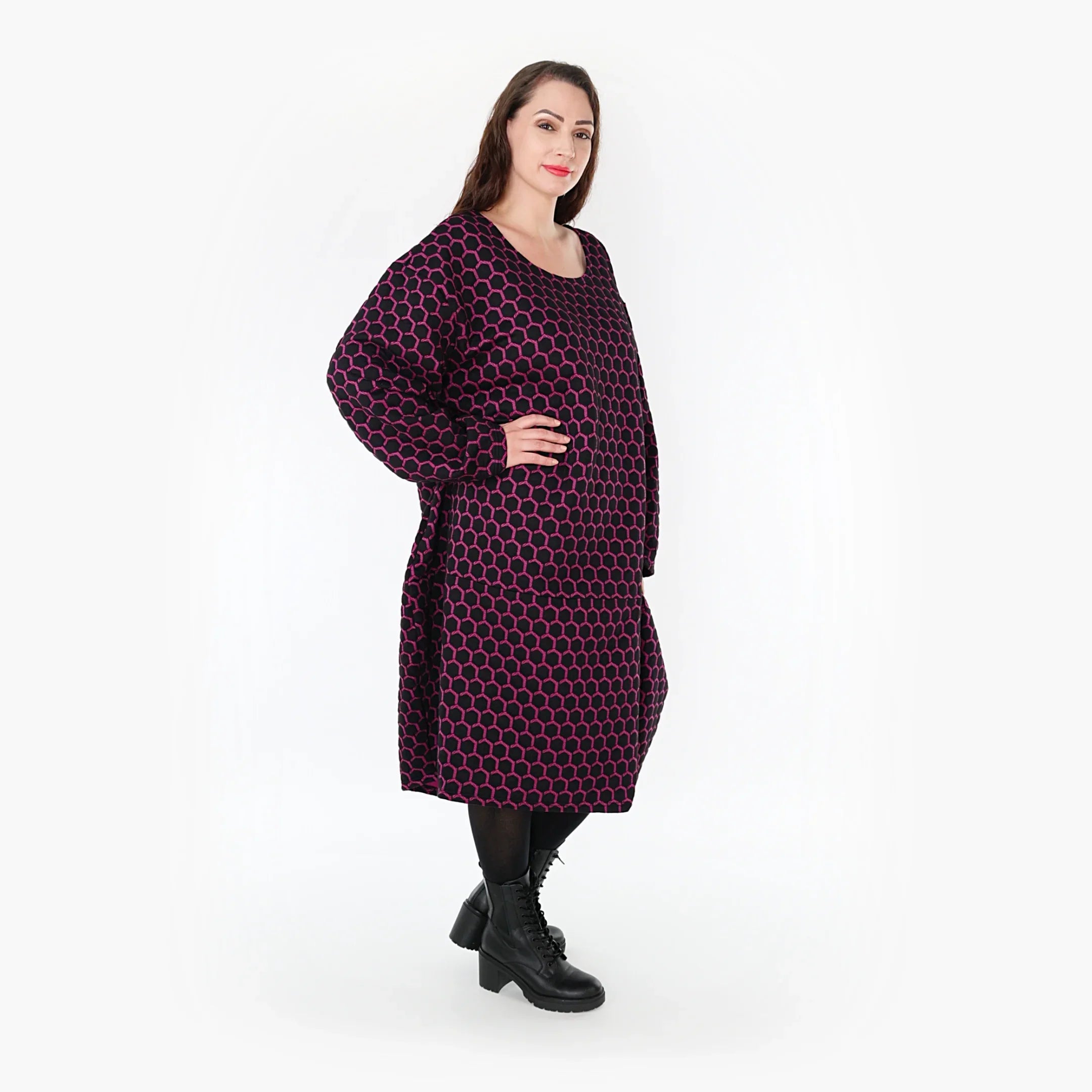 Robe AKH 6859, Noir-Fuchsia
