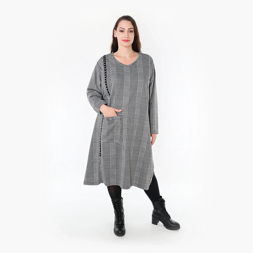 AKH Fashion Kleid 6982 Marla, Weiß/Schwarz