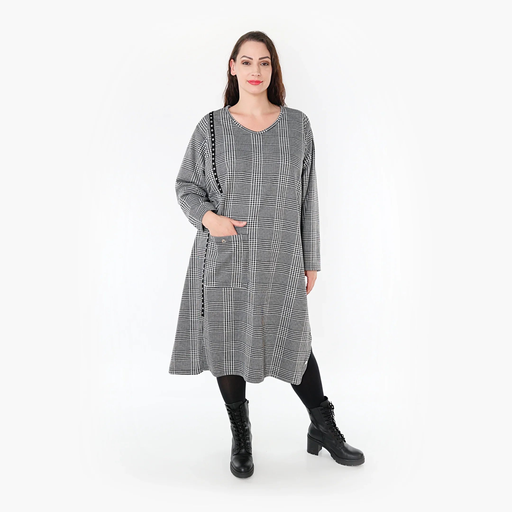AKH Fashion Kleid 6982 Marla, Weiß/Schwarz