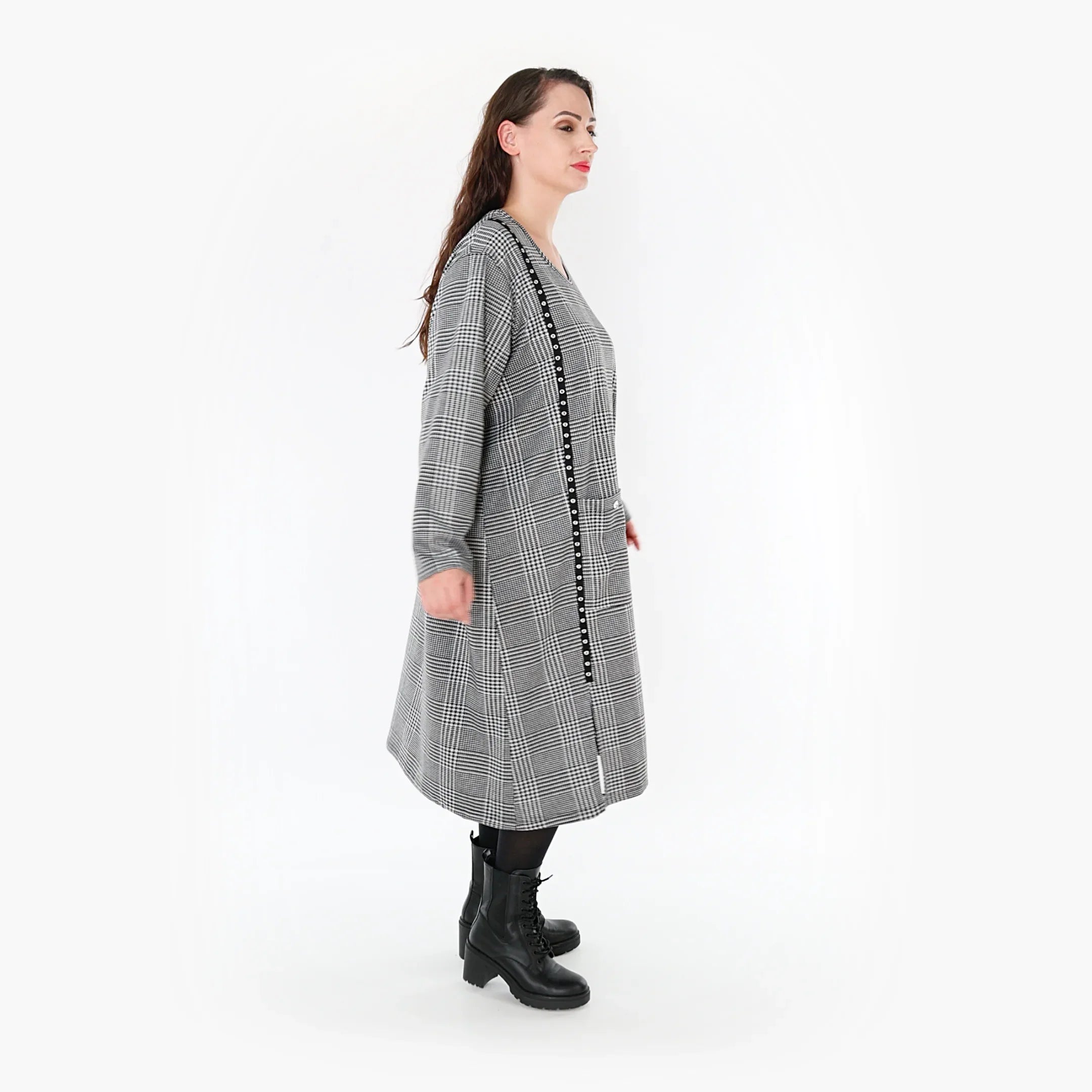 AKH Fashion Kleid 6982 Marla, Weiß/Schwarz