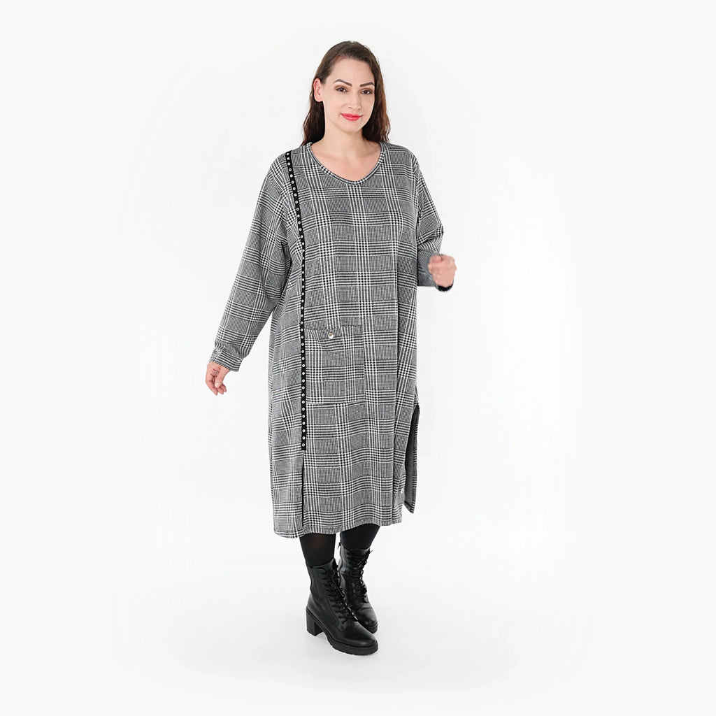 AKH Fashion Kleid 6982 Marla, Weiß/Schwarz