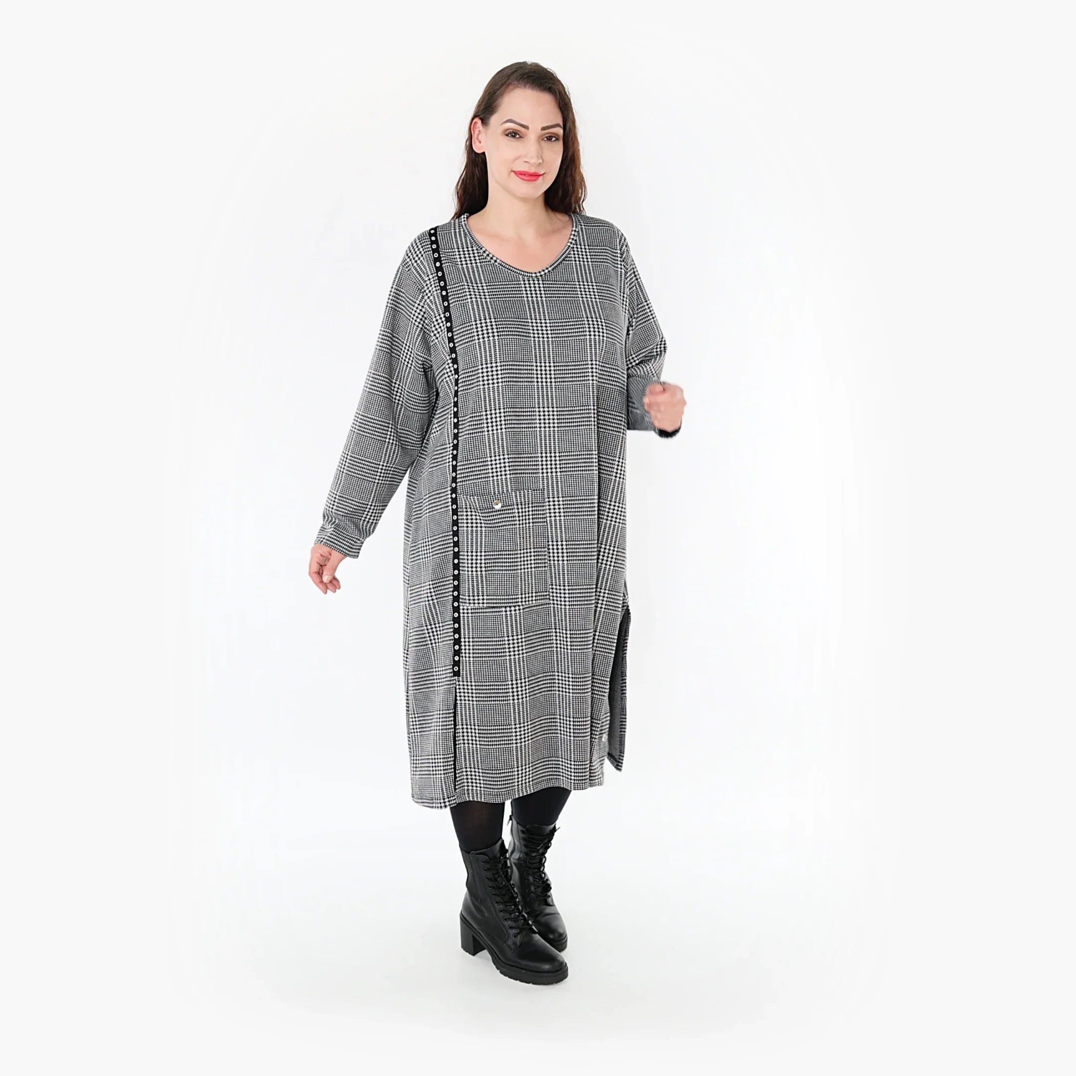 AKH Fashion Kleid 6982 Marla, Weiß/Schwarz