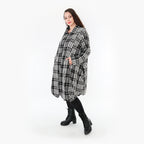 AKH Fashion Mantel 1424 Leona, Weiß/Schwarz