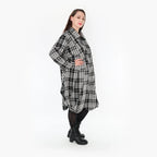 AKH Fashion Mantel 1424 Leona, Weiß/Schwarz