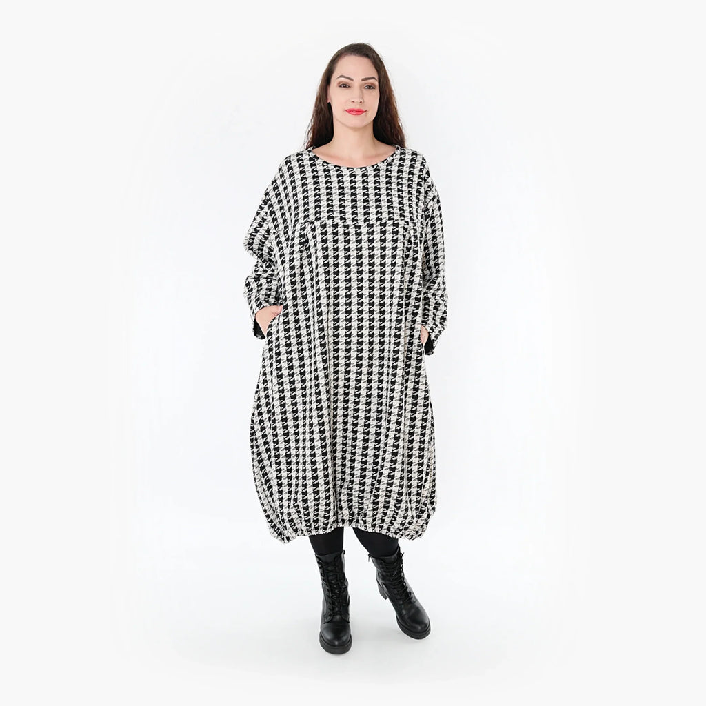 AKH Fashion Kleid 6947 Madeleine, Weiß/Schwarz