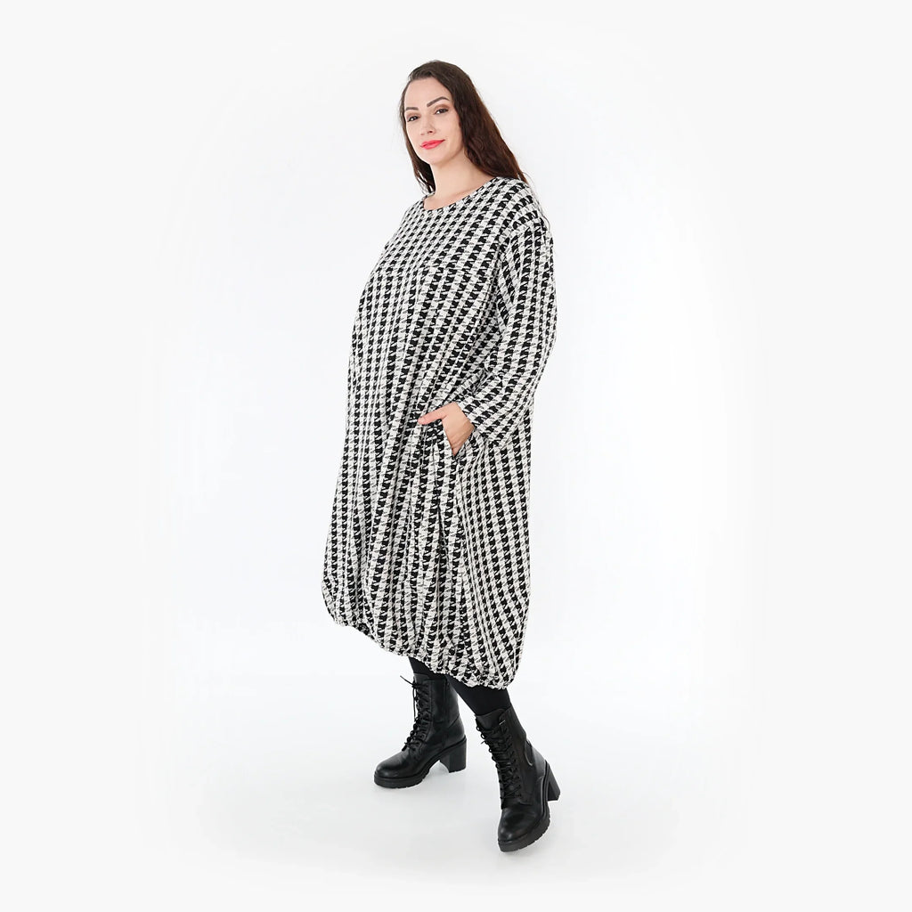 AKH Fashion Kleid 6947 Madeleine, Weiß/Schwarz