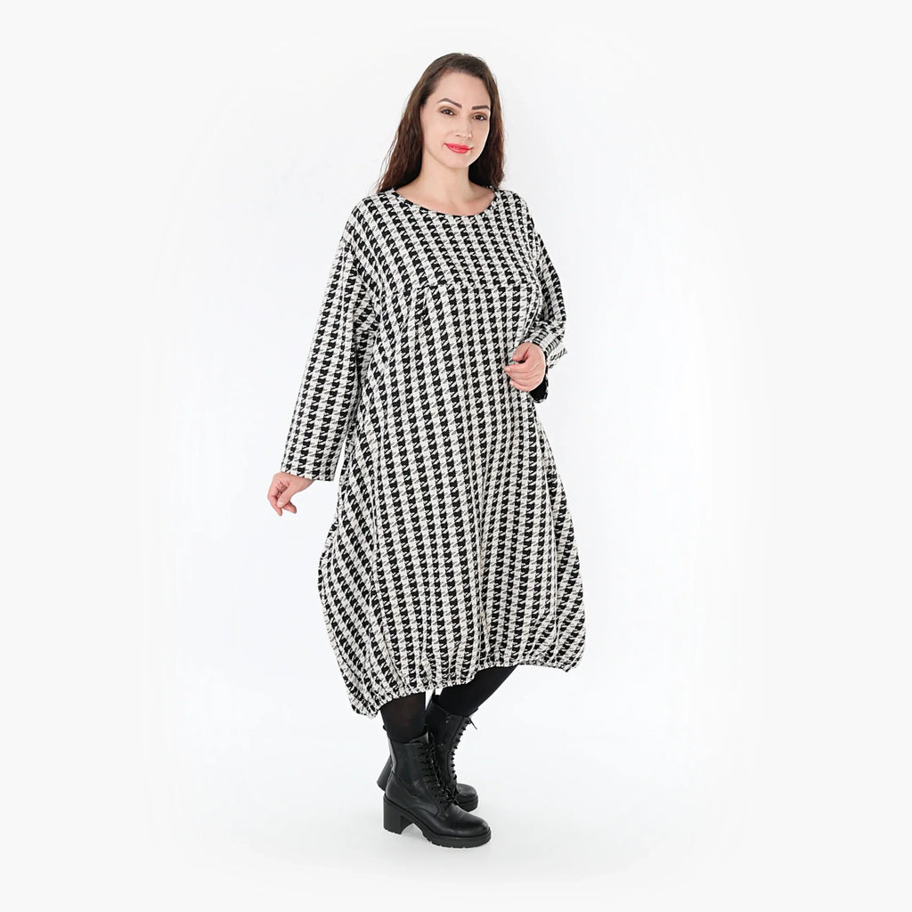 AKH Fashion Kleid 6947 Madeleine, Weiß/Schwarz