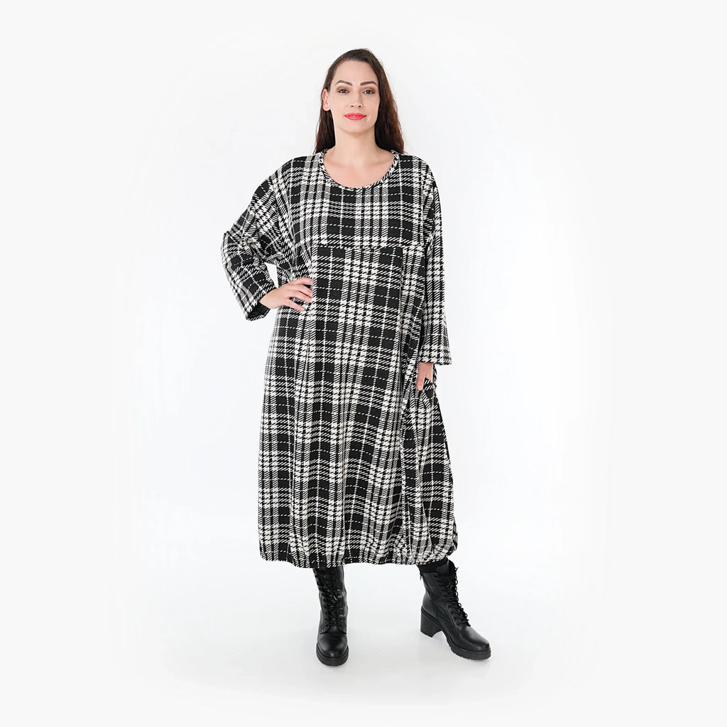 AKH Fashion Kleid 6947 Leona, Weiß/Schwarz