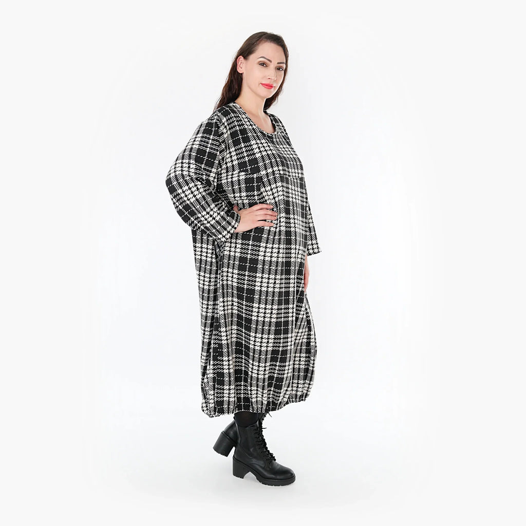 AKH Fashion Kleid 6947 Leona, Weiß/Schwarz