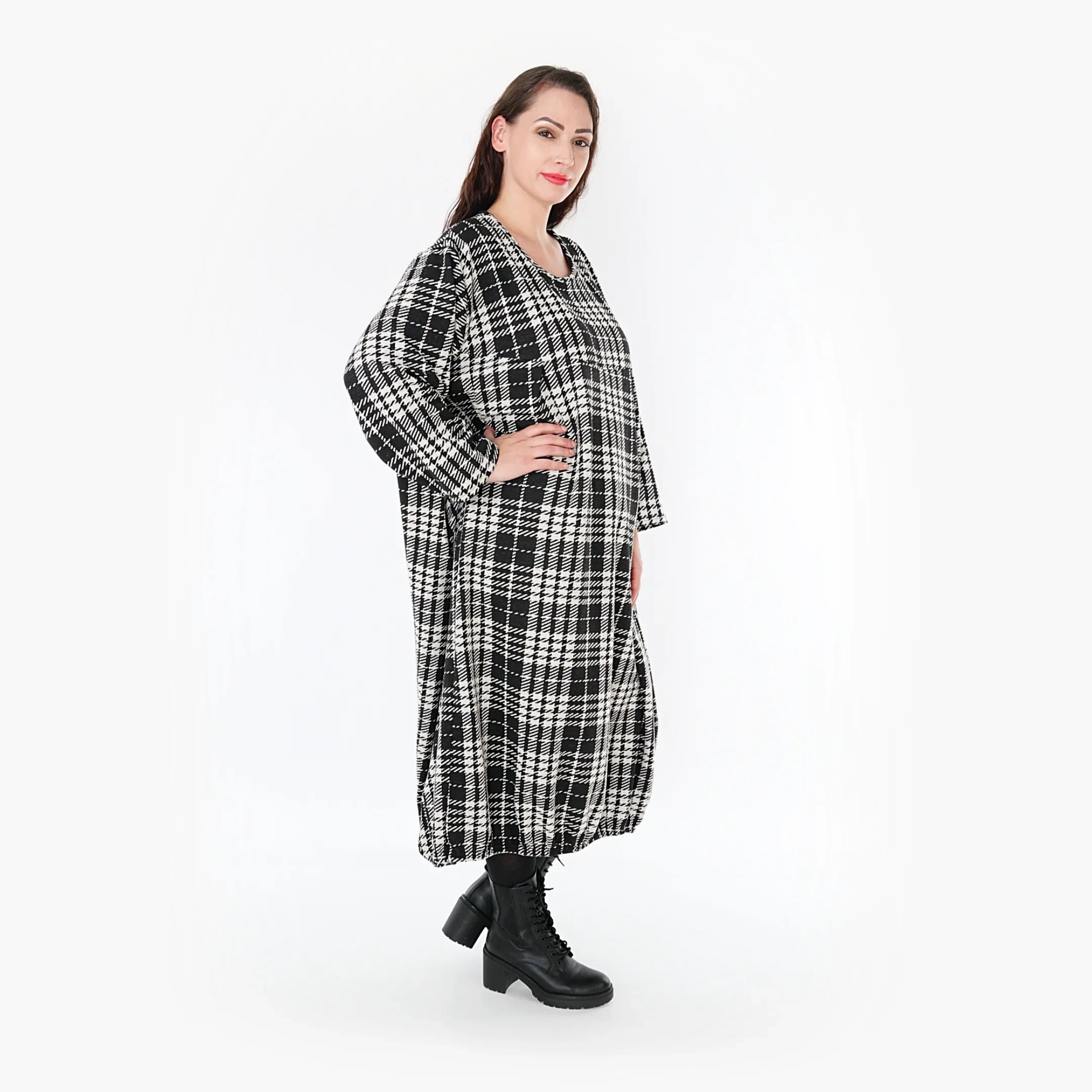 AKH Fashion Kleid 6947 Leona, Weiß/Schwarz