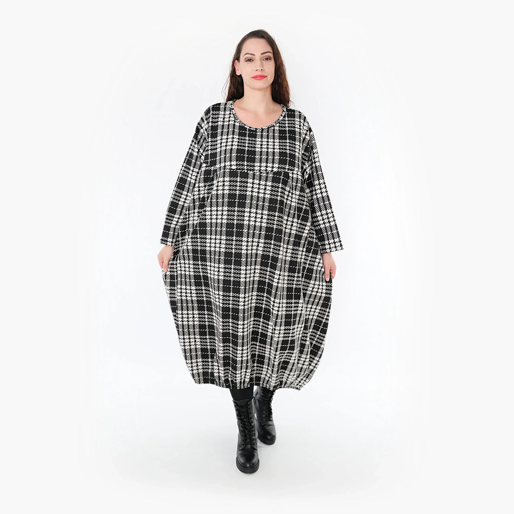 AKH Fashion Kleid 6947 Leona, Weiß/Schwarz