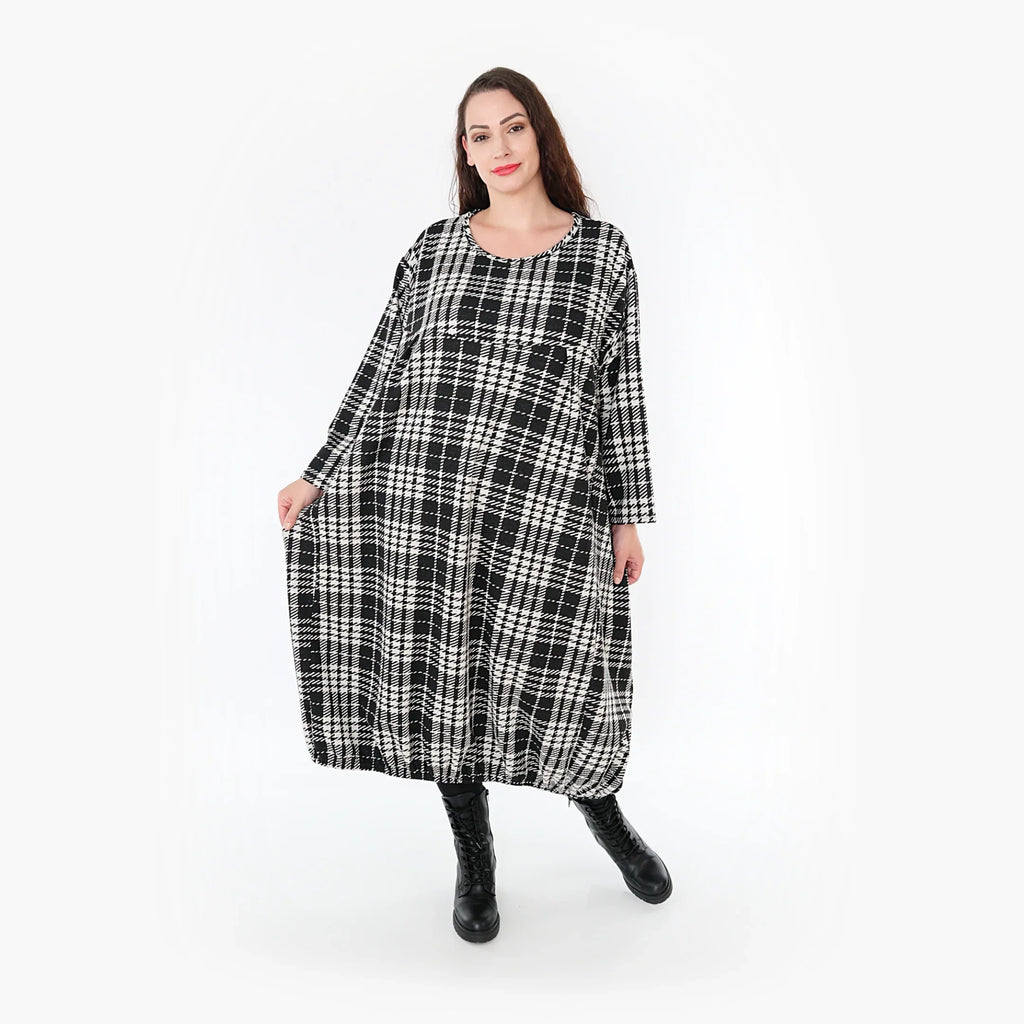 AKH Fashion Kleid 6947 Leona, Weiß/Schwarz