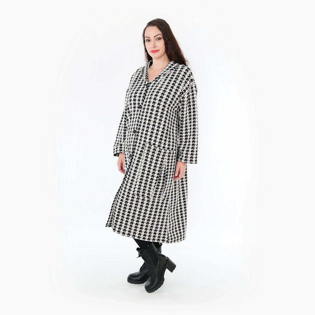 AKH Fashion Mantel 6979 Madeleine, Weiß/Schwarz
