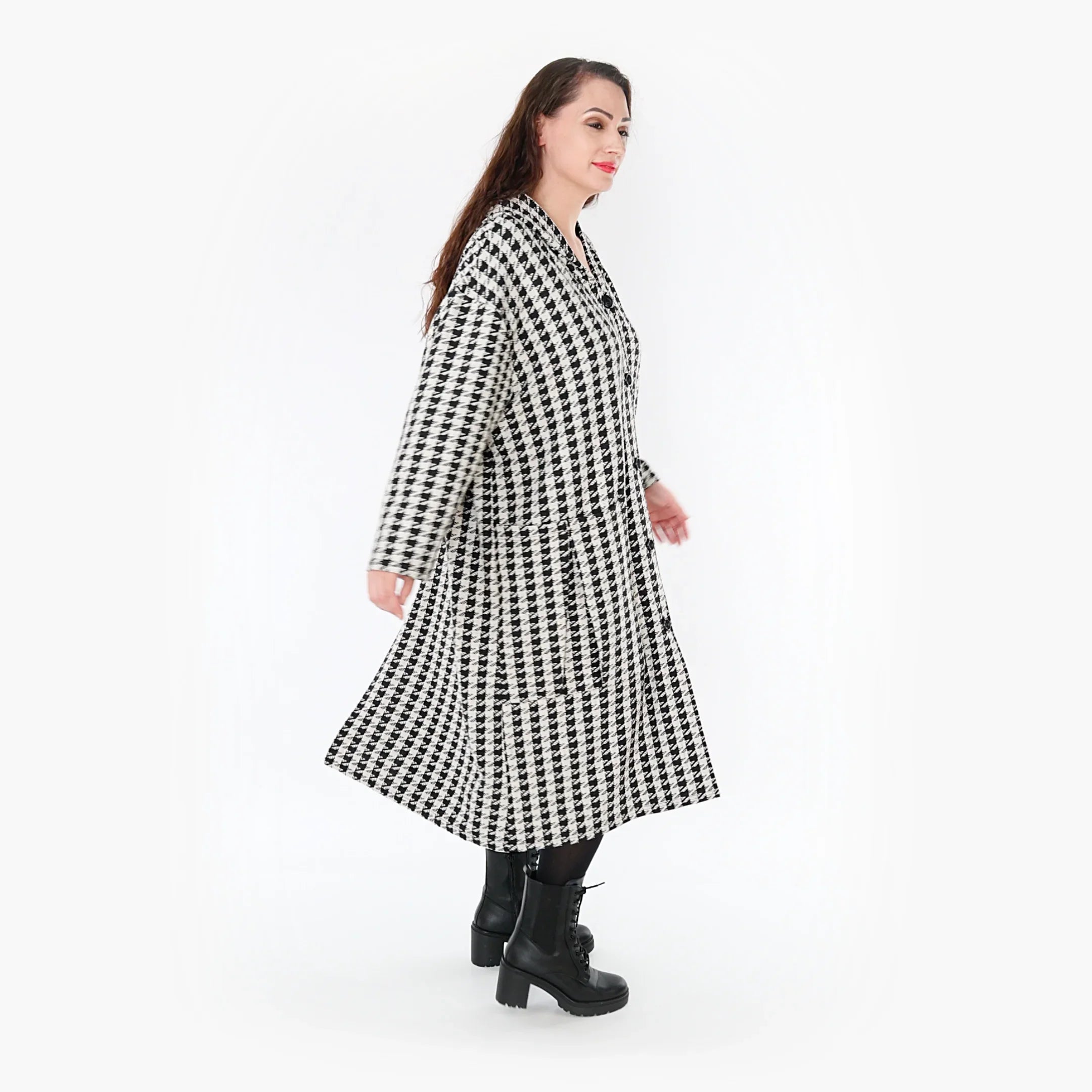 AKH Fashion Mantel 6979 Madeleine, Weiß/Schwarz