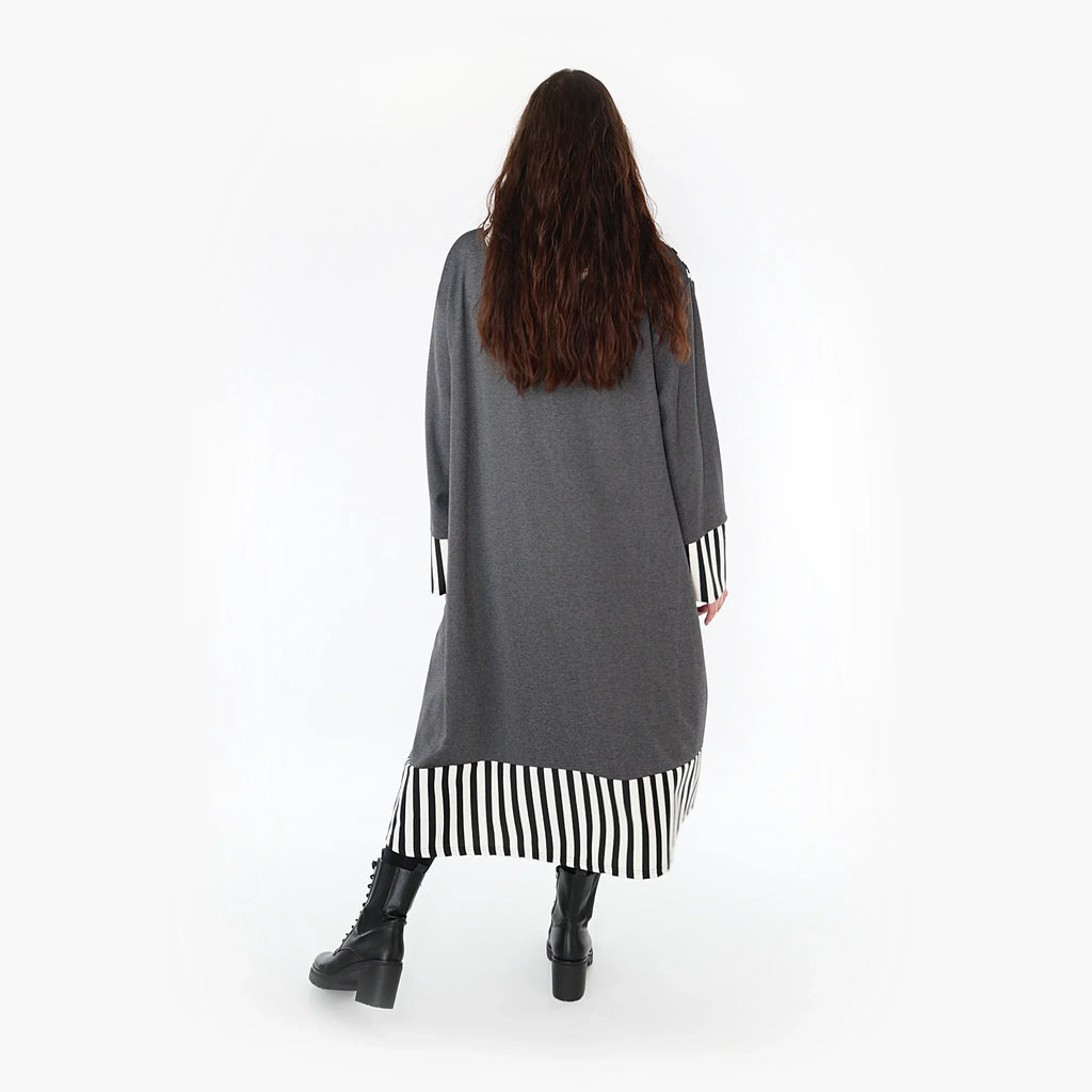 AKH Fashion Mantel 6990 Luisa, Grau/Weiß