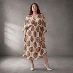 Funky Diva Kleid 26001, Ecru-Braun
