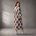 Funky Diva Kleid 26001, Hellblau-Braun