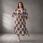 Funky Diva Kleid 26001, Hellblau-Braun