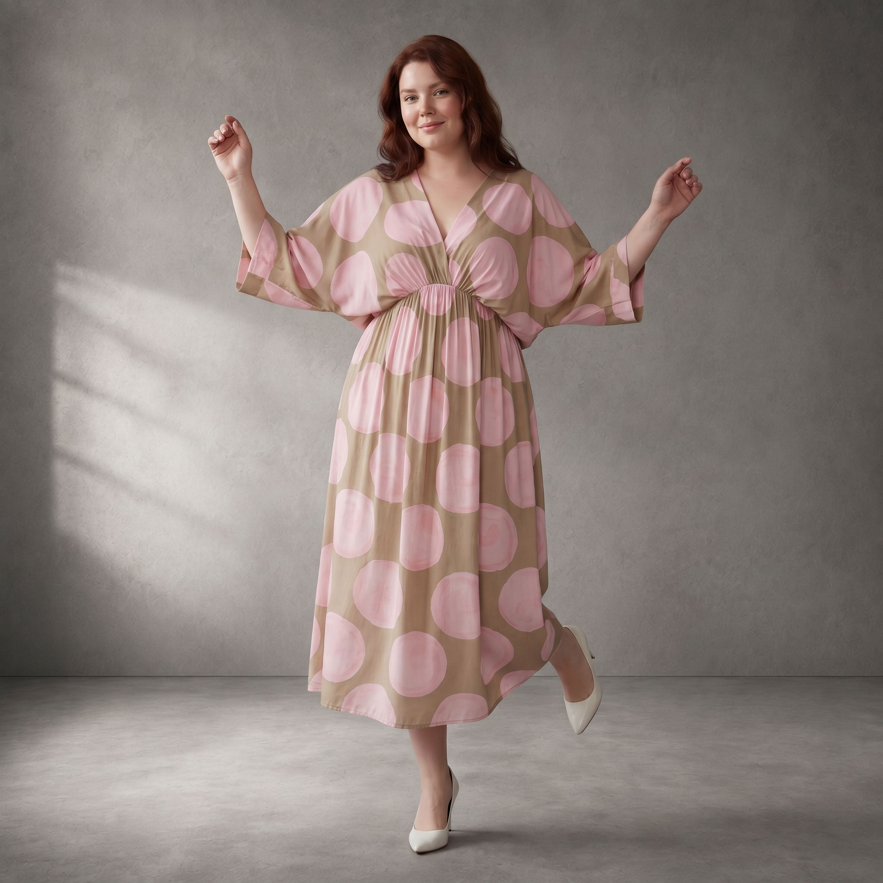 Funky Diva Kleid 26001, Sand-Rosa