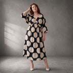 Funky Diva Kleid 26001, Schwarz-Beige