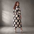 Funky Diva Kleid 26001, Schwarz-Beige