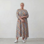 AKH Fashion Kleid 1927 Leandra, Grau-Multi