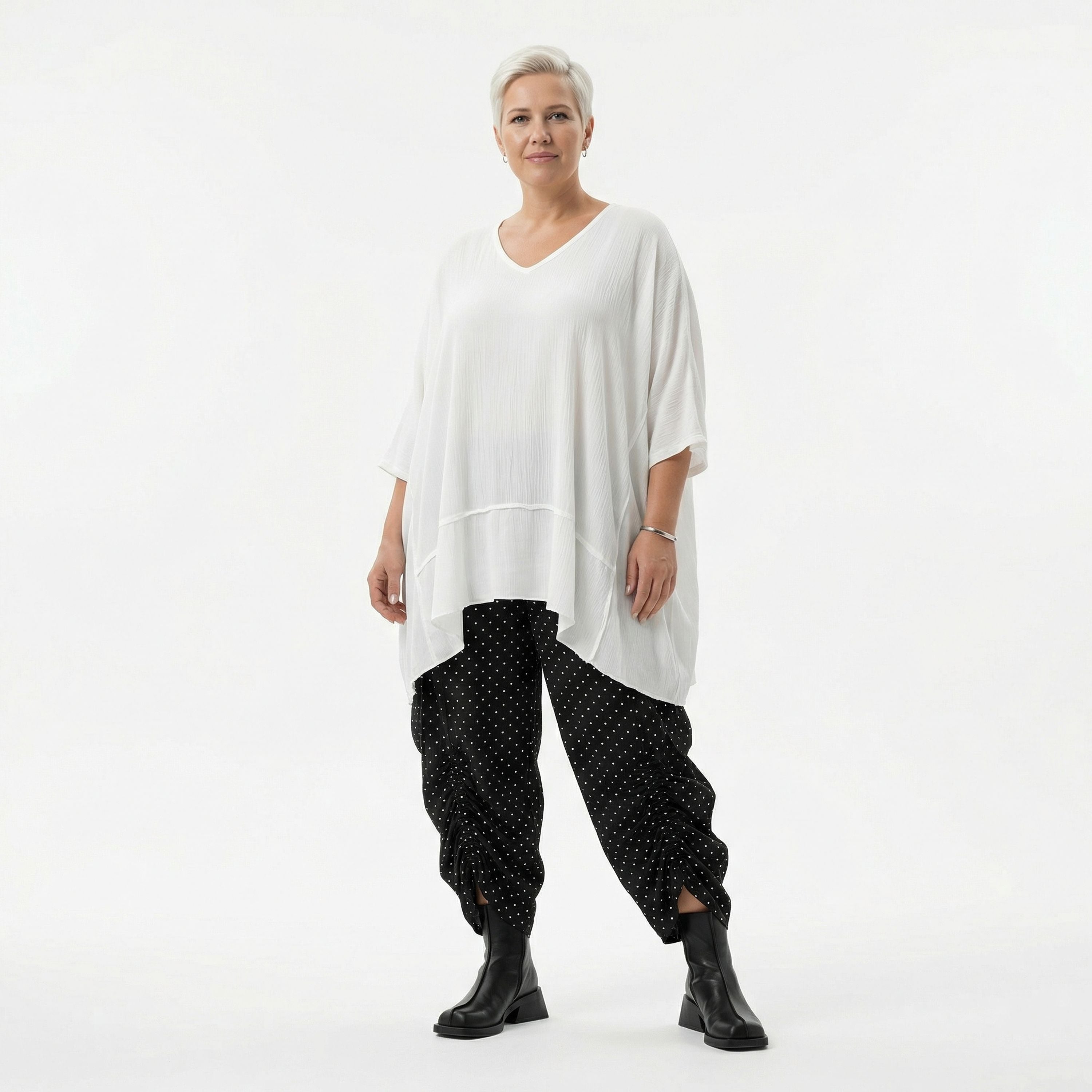 AKH Premium 7181 Trousers, Black-White