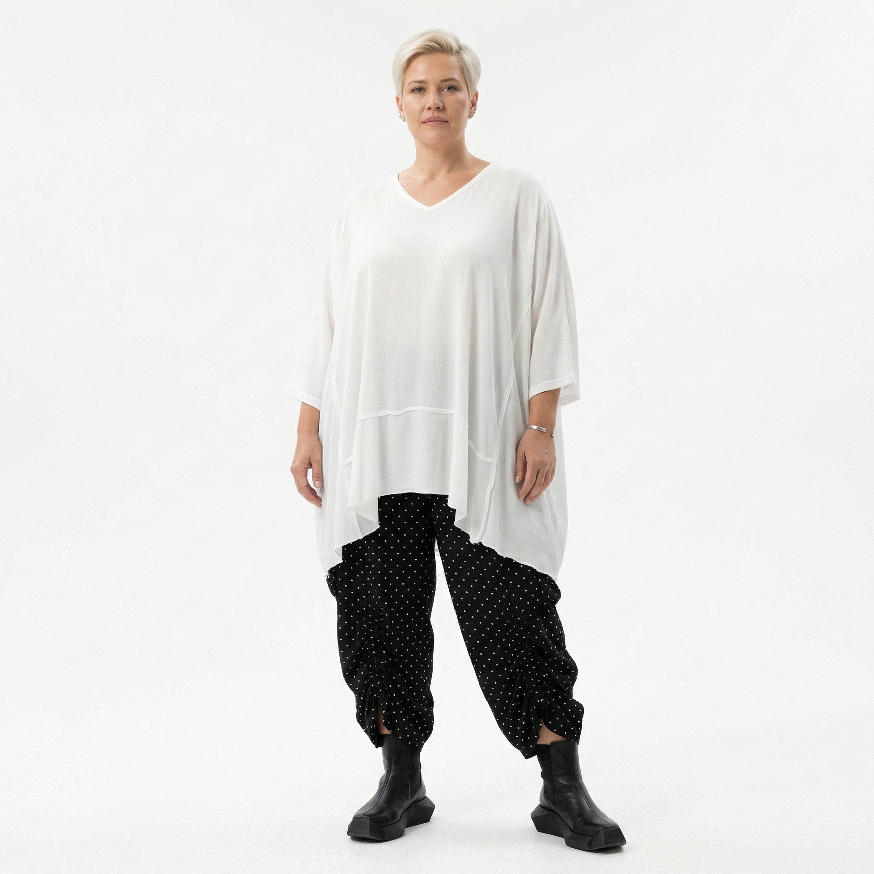 AKH Premium 7181 Trousers, Black-White