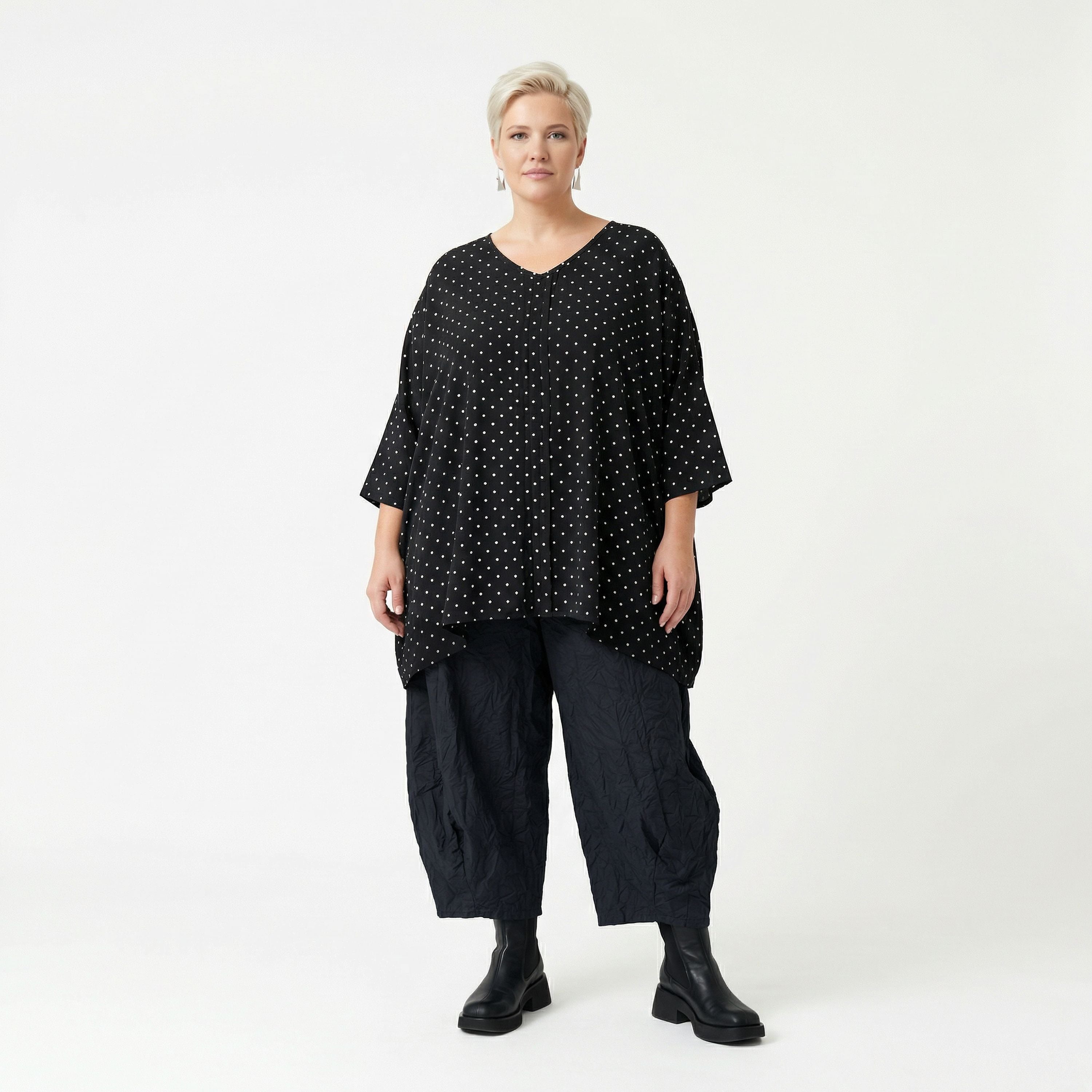 AKH Premium 7069 Big Shirt, Black-White