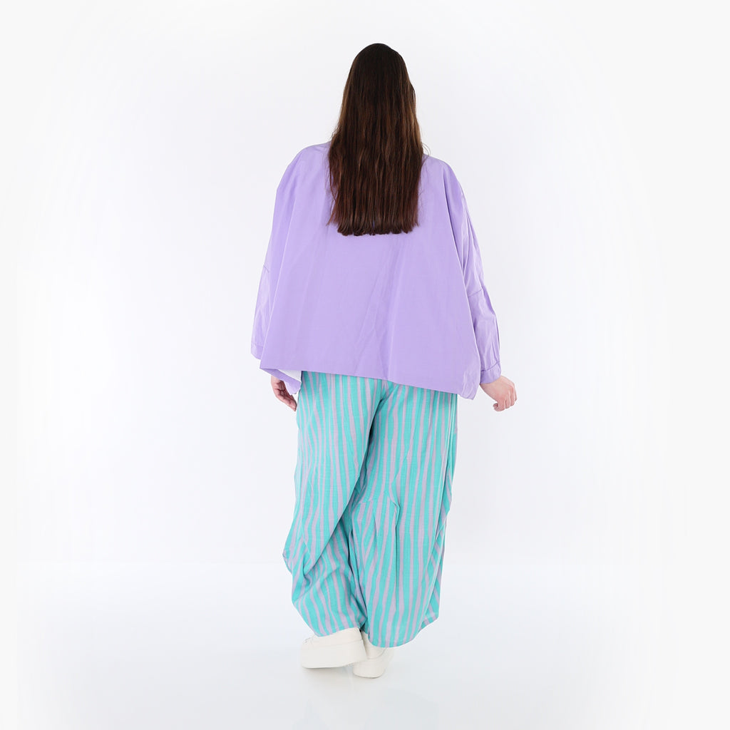 AKH Fashion 6631 Hose, Grün-Flieder