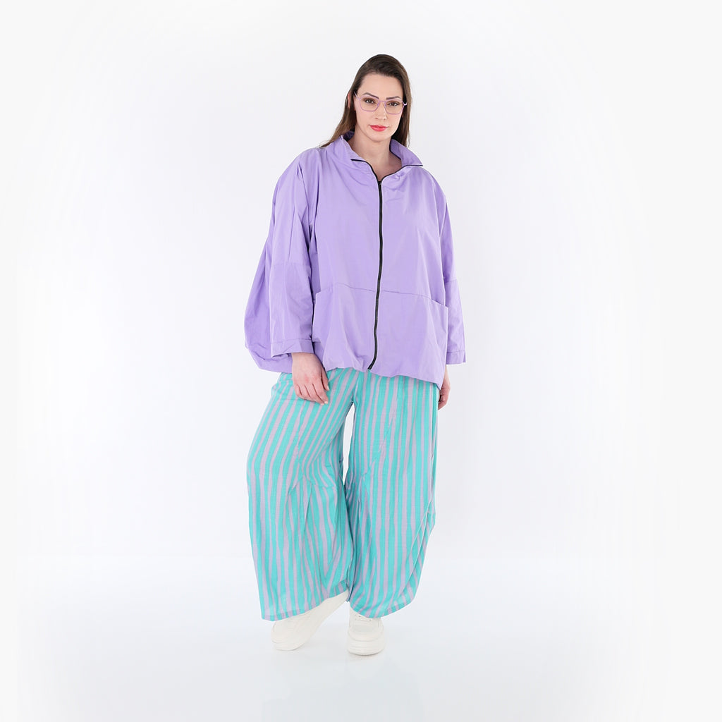 AKH Fashion 6631 Hose, Grün-Flieder