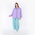 AKH Fashion 6631 Hose, Grün-Flieder