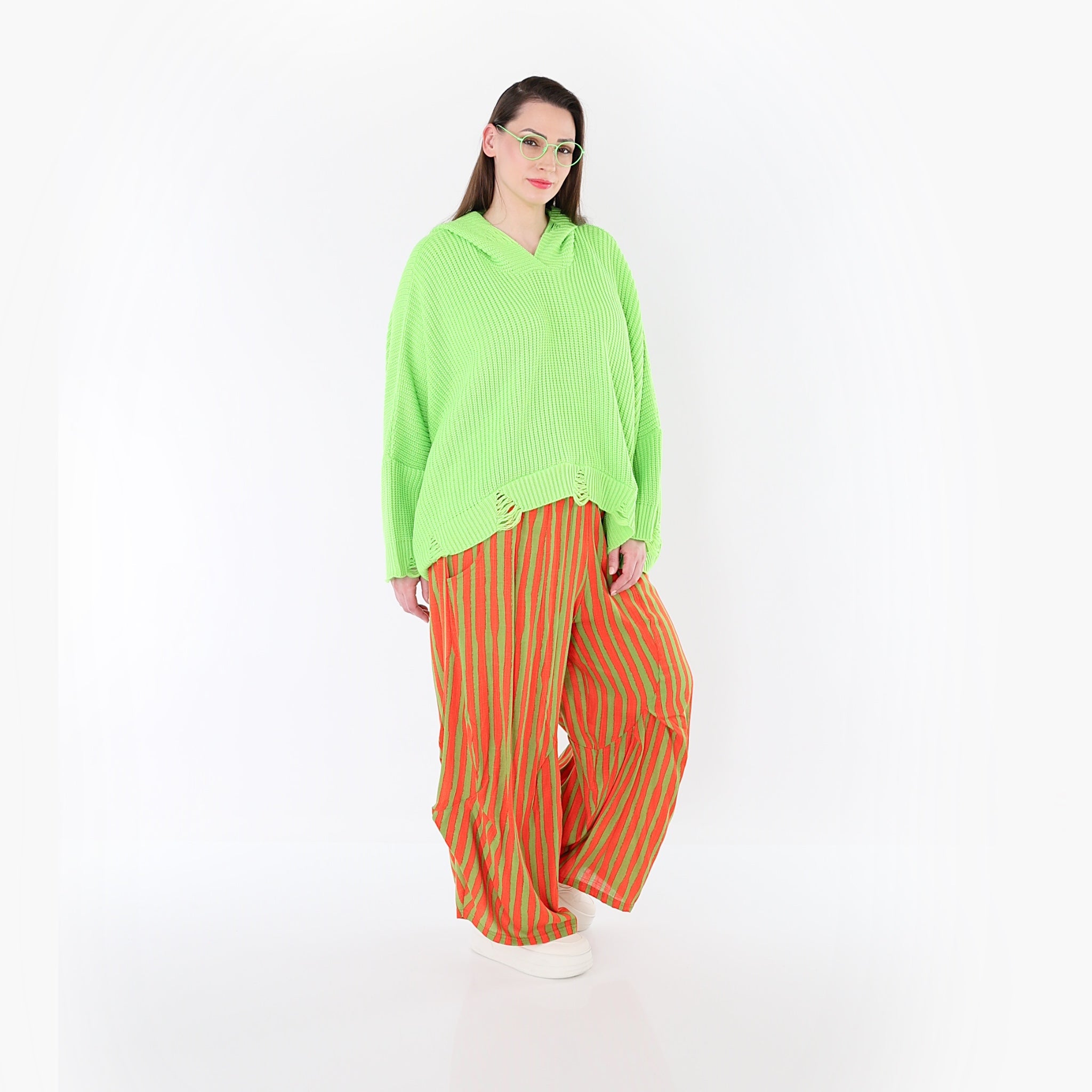 AKH Fashion Hose 6631 Marbella, Orange-Apfelgrün