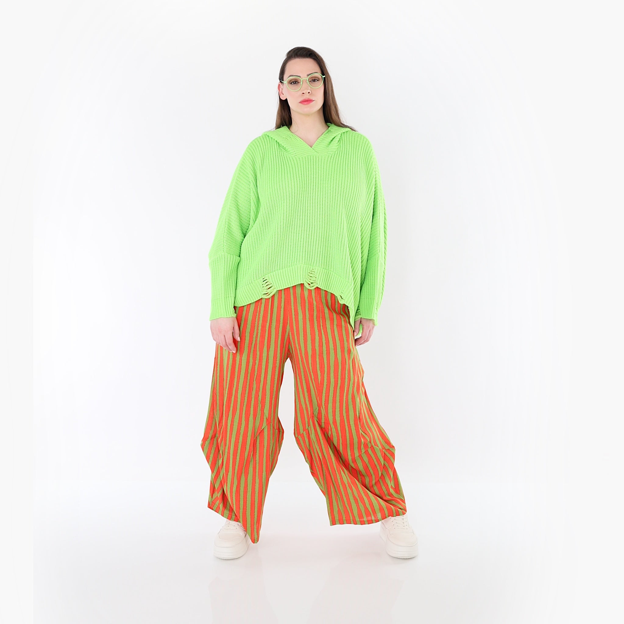 AKH Fashion Hose 6631 Marbella, Orange-Apfelgrün