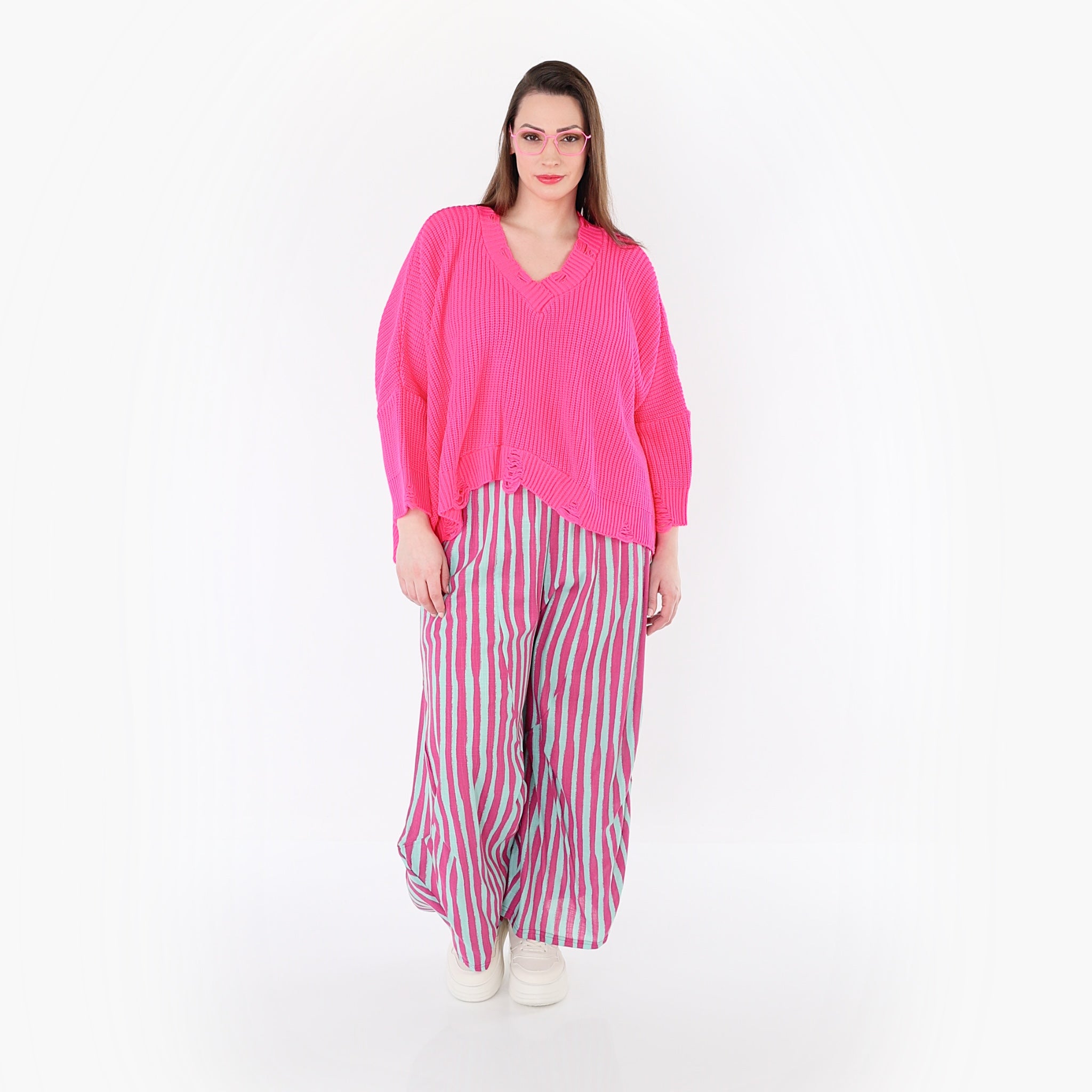 AKH Fashion 6631 Hose, Fuchsia-Mint