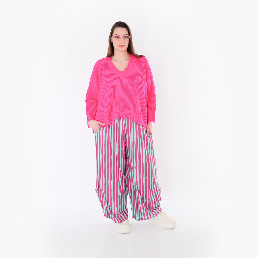 AKH Fashion 6631 Hose, Fuchsia-Mint