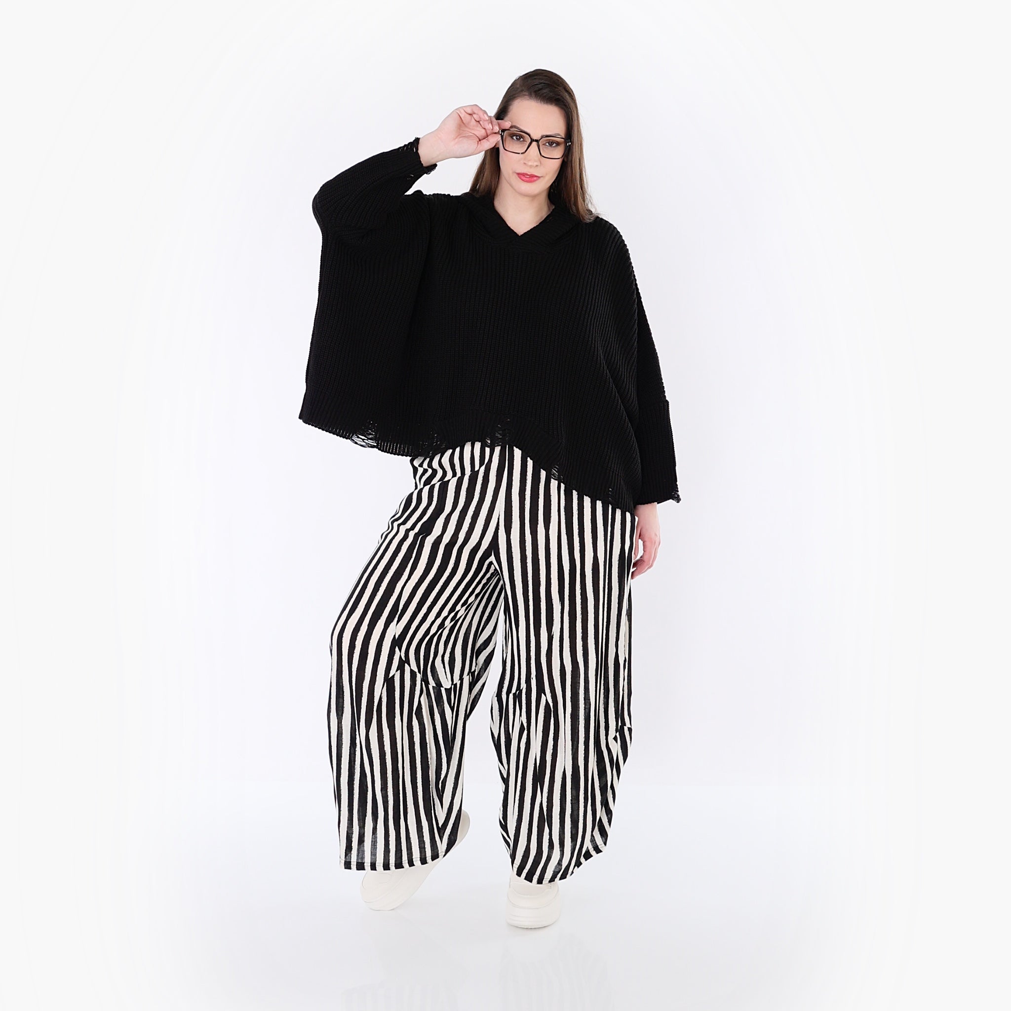 AKH Fashion 6631 Broek, Zwart-Wit