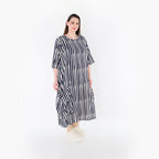 AKH Fashion 6695 Kleid, Marine-Weiß