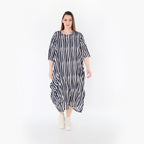 AKH Fashion 6695 Kleid, Marine-Weiß