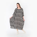 AKH Fashion 6695 Kleid, Schwarz-Weiß