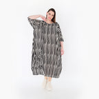 AKH Fashion 6695 Kleid, Schwarz-Weiß