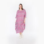 AKH Fashion 6695 Kleid, Fuchsia-Mint