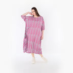 AKH Fashion 6695 Kleid, Fuchsia-Mint