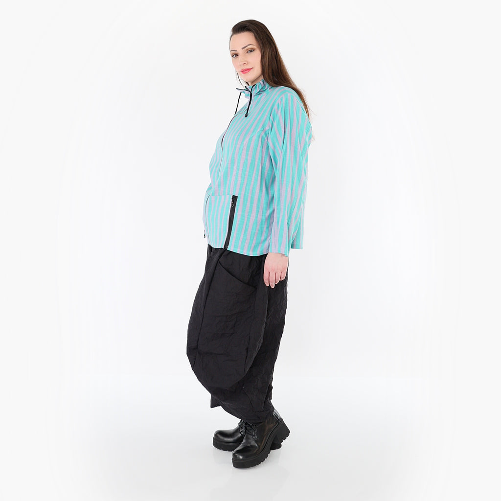 AKH Fashion 7192 Jacke, Grün-Flieder
