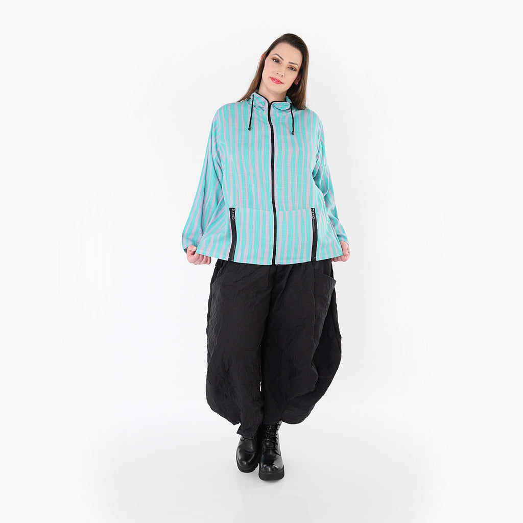 AKH Fashion 7192 Jacke, Grün-Flieder