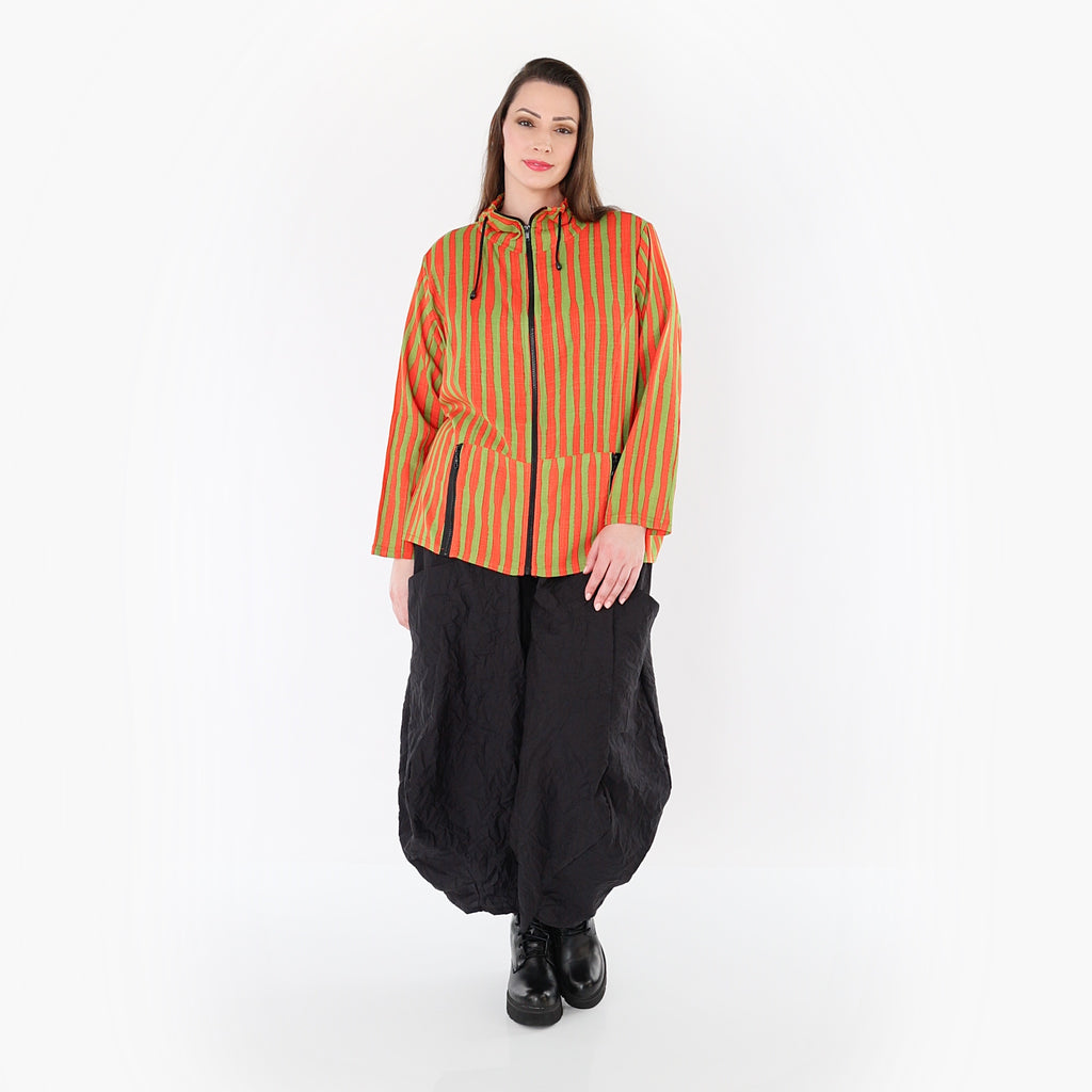 AKH Fashion 7192 Jacke, Orange-Apfelgrün