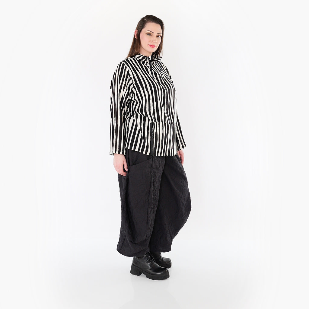 AKH Fashion 7192 Jacke, Schwarz-Weiß
