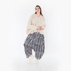 AKH Fashion 7196 Trousers, Navy-White